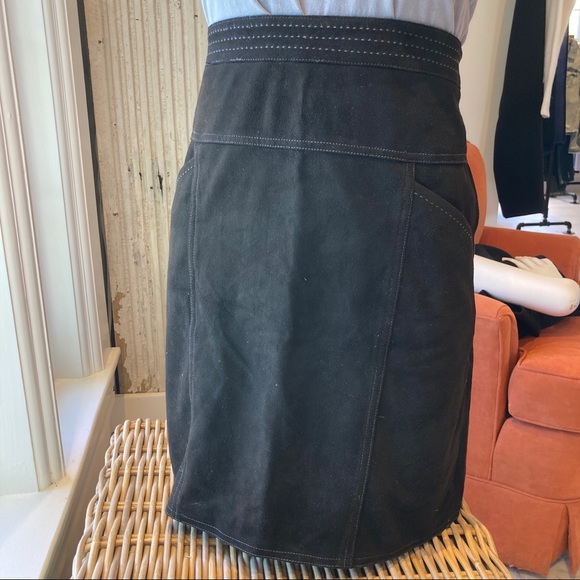 J.McLaughlin Micro Suede Machine Wash Pencil Skirt - Picture 7 of 9